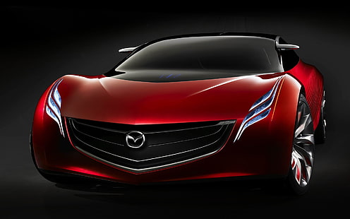 Mazda Ryuga Concept 2, czerwony samochód mazda, koncepcja, mazda, ryuga, Tapety HD HD wallpaper