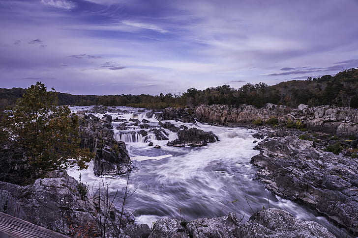 Wide Angle, Perspective, untitled, Potomac River, great falls, Wide Angle, Perspective, untitled, Potomac River, Virginia, rapids, Great Falls  national Park, nature, waterfall, river, scenics, landscape, HD wallpaper