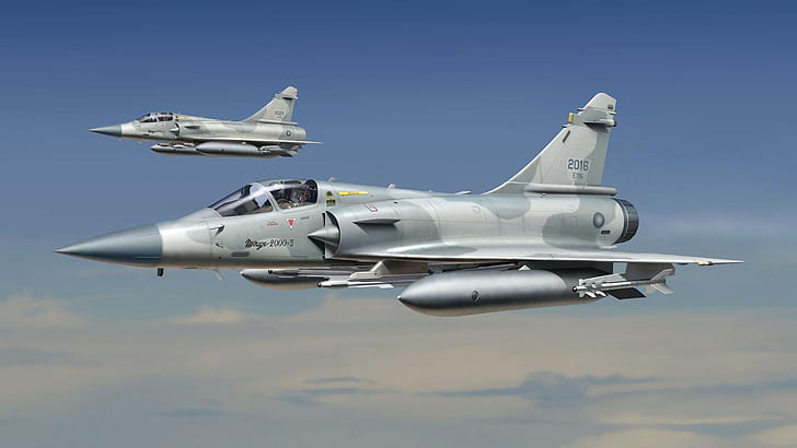 4 세대, Dassault Aviation, 프랑스 다중 역할 전투기, 업그레이드 버전, Mirage 2000-5, HD 배경 화면
