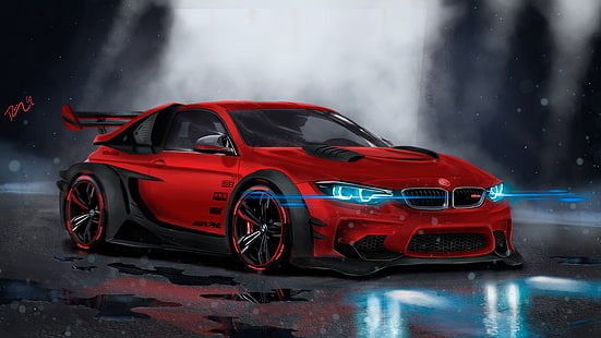 BMW Supercar Concept Art 4K、コンセプト、スーパーカー、bmw、アート、 HDデスクトップの壁紙 HD wallpaper