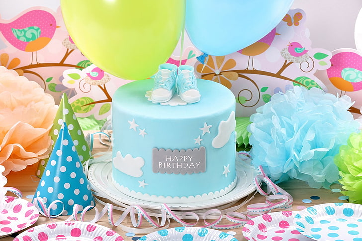Праздник, день рождения, торт, праздник, цвета, с днем ​​рождения, выпечка, HD обои