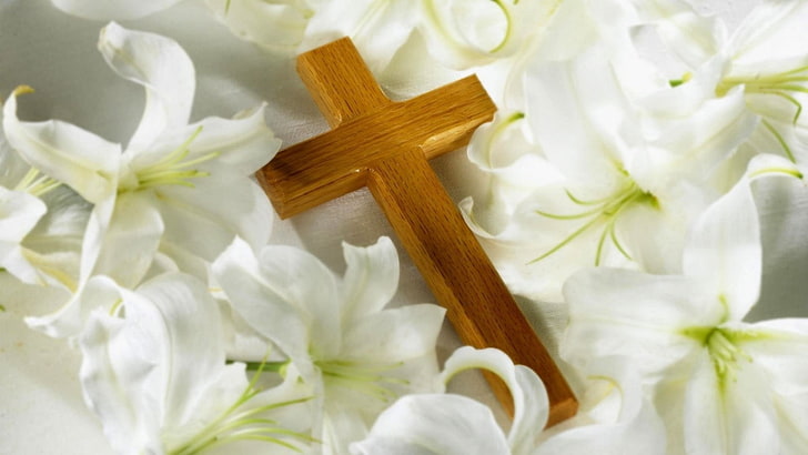 Religiös, Kreuz, Christ, Christentum, Blume, Lilie, Weiße Blume, HD-Hintergrundbild