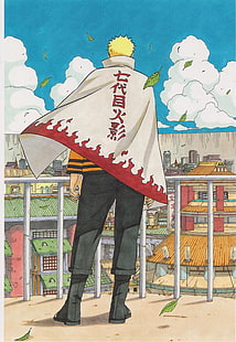 Ilustrasi Naruto, Naruto Shippuuden, Uzumaki Naruto, Masashi Kishimoto, Génération Baru, Hokage, sketsa manga, Wallpaper HD HD wallpaper