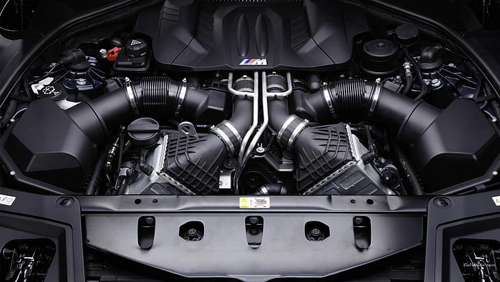 BMW M5 Engine HD, автомобили, bmw, двигател, m5, HD тапет