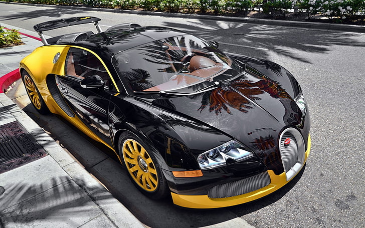 автомобиль, спорткар, Bugatti Veyron, HD обои