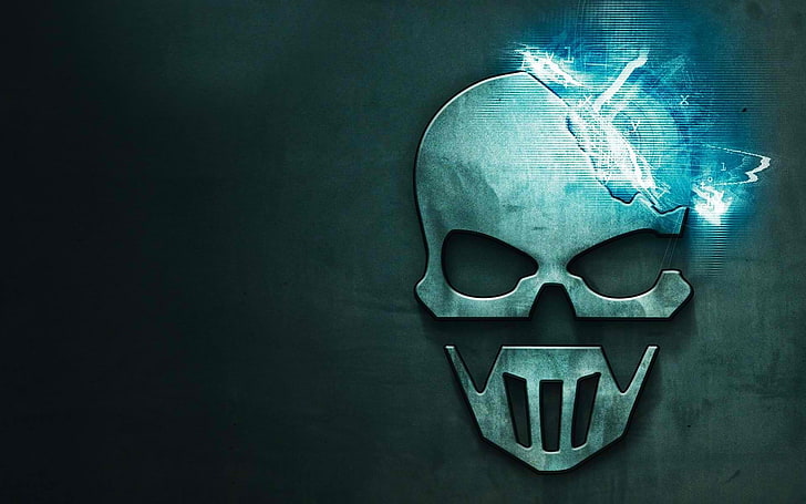 human skull illustration, skull, artwork, Tom Clancy's Ghost Recon: Future Soldier, Tom Clancy's Ghost Recon, HD wallpaper