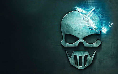 human skull illustration, skull, artwork, Tom Clancy's Ghost Recon: Future Soldier, Tom Clancy's Ghost Recon, HD wallpaper HD wallpaper