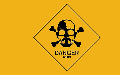 Logo di pericolo tossico, Breaking Bad, TV, Heisenberg, Walter White, Sfondo HD HD wallpaper