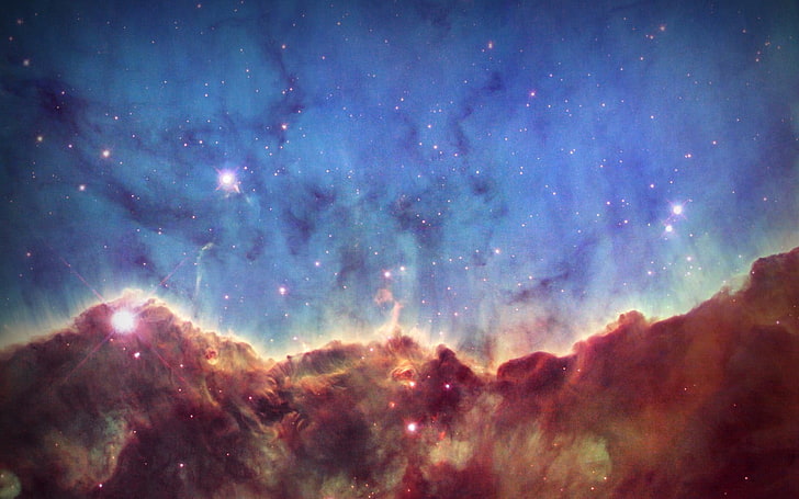 Galaxie mit Sternen, Nebel, Raum, die NASA, Raumkunst, digitale Kunst, HD-Hintergrundbild