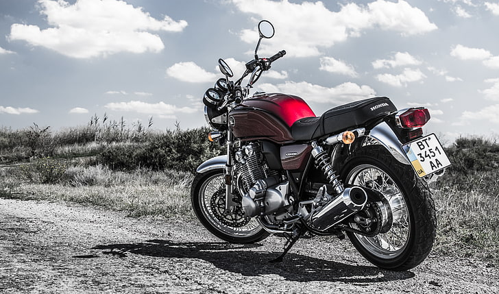 motocicleta padrão vermelha e preta, motocicleta, cb1100EX, Honda cb1100, Moto., HD papel de parede