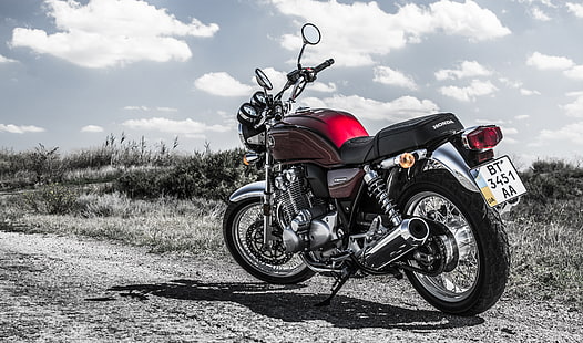 motocicleta padrão vermelha e preta, motocicleta, cb1100EX, Honda cb1100, Moto., HD papel de parede HD wallpaper