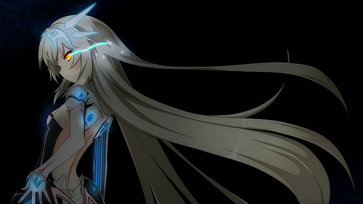 аниме девушка персонаж носить костюм цифровые обои, аниме девушки, Elsword, Eve (Elsword), аниме, HD обои