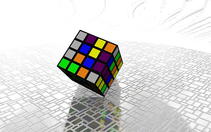 1920x1200, 3D, cube, Rubik's, 4k pics, HD wallpaper
