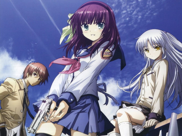 Anime, Angel Beats!, Kanade Tachibana, Yuri Nakamura, Yuzuru Otonashi, HD-Hintergrundbild