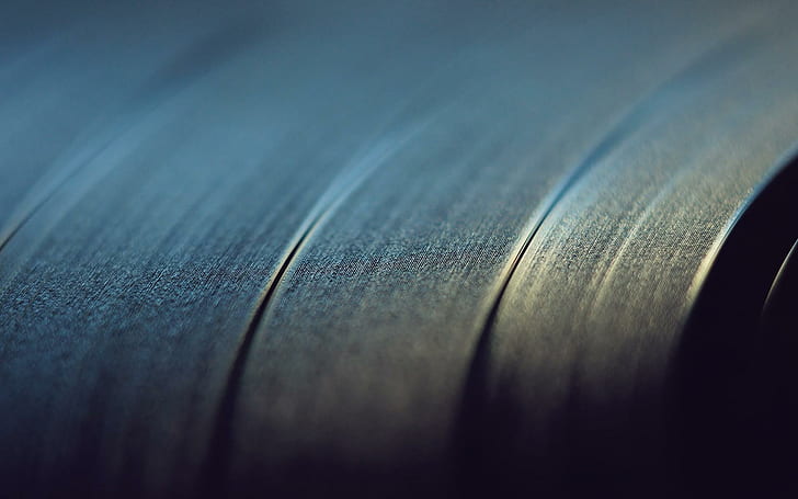 Vinyl close-up, gray surface, music, 1920x1200, vinyl, record, HD wallpaper