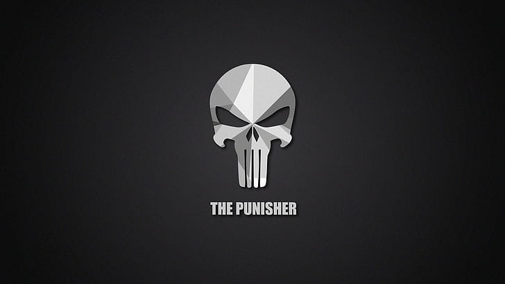 The Punisher Material Logo, Fondo de pantalla HD | Wallpaperbetter