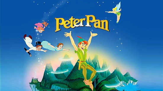 Карикатури Peter Pan Tinker Bell Photo Disney Walpaper Hd 1920 × 1080, HD тапет HD wallpaper