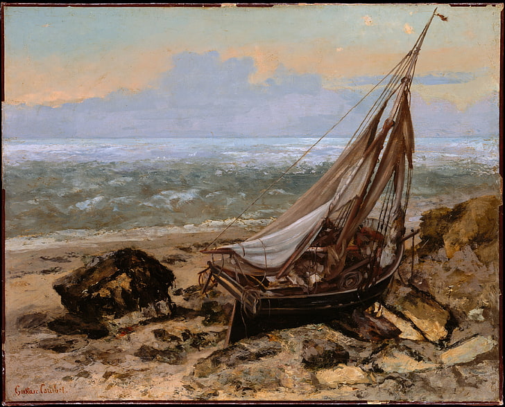 Gustave Courbet, art classique, peinture à l'huile, Fond d'écran HD
