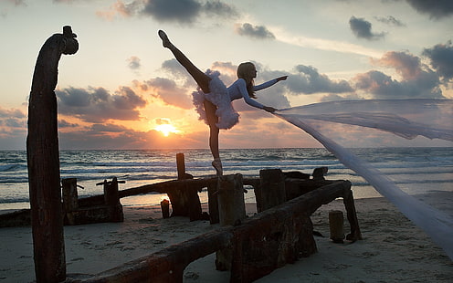 ballerina, frauen im freien, frauen, blond, HD-Hintergrundbild HD wallpaper