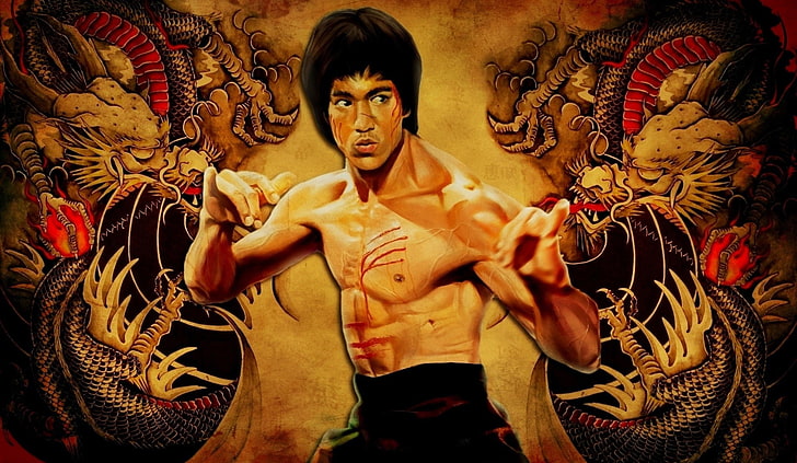 Bruce Lee ilustración HD fondos de pantalla descarga gratuita |  Wallpaperbetter