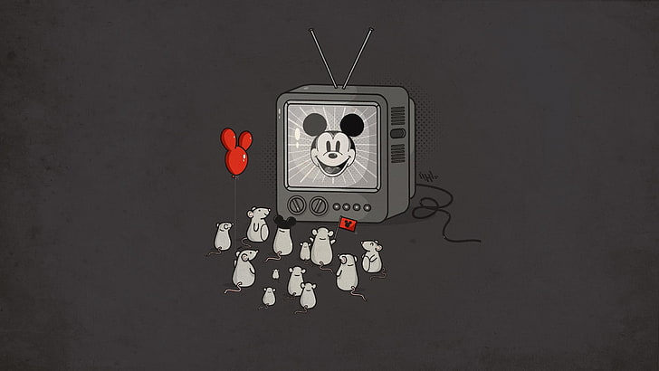 balloons, funny, humor, mice, Mickey, mouse, Sets, Television, HD wallpaper