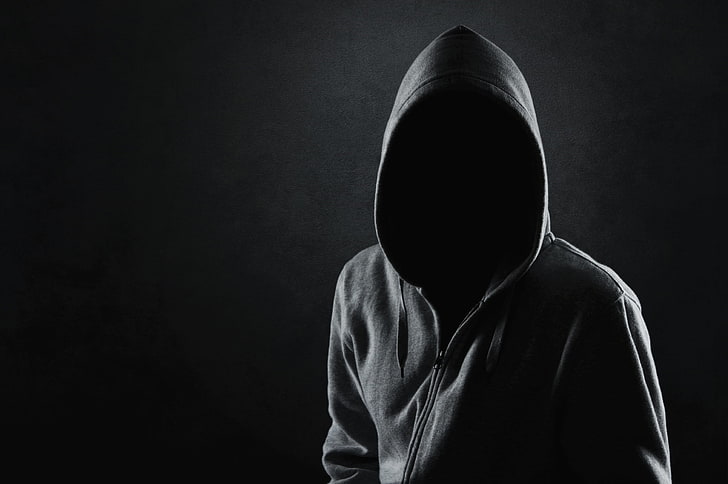 Reißverschluss-Hoodie einer Person, schwarz, Kleidung, Silhouette, Kapuze, Jacke, jemand, HD-Hintergrundbild