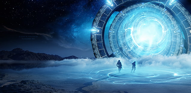  Sci Fi, Astronaut, Exploration, Portal, HD wallpaper HD wallpaper