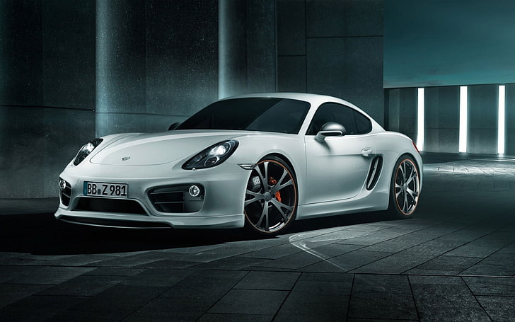 Porsche, Porsche Cayman, voitures blanches, Fond d'écran HD
