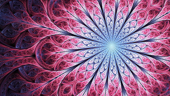 mandala illustration, fractal, digital art, HD wallpaper HD wallpaper
