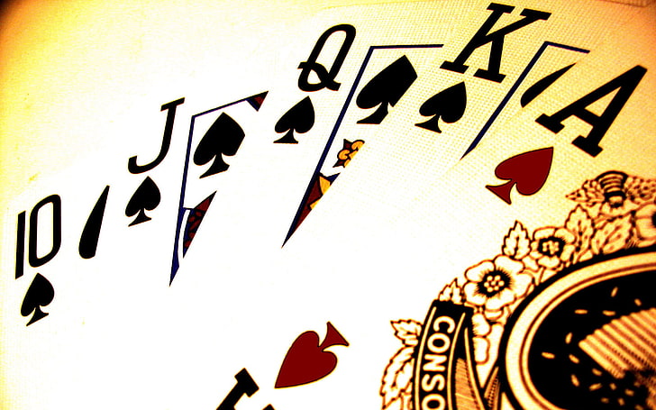 cartas de jogar, cartão, pôquer, royal flush, HD papel de parede