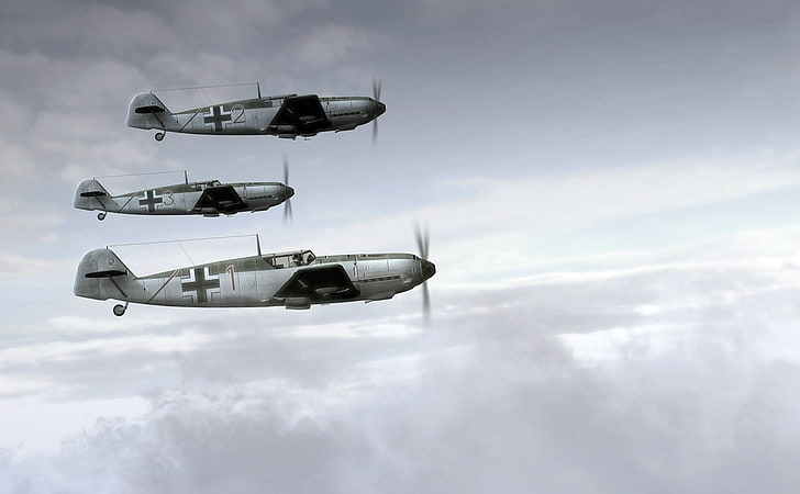 Messerschmitt, Messerschmitt Bf-109, Perang Dunia II, Jerman, militer, pesawat, pesawat militer, Luftwaffe, pesawat terbang, Wallpaper HD