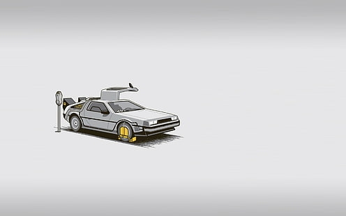 Zurück in die Zukunft, DeLorean, DMC DeLorean, HD-Hintergrundbild HD wallpaper