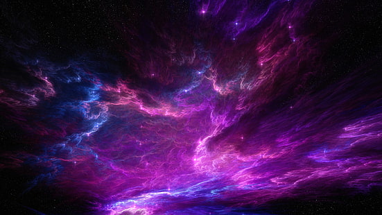 galaxie, coloré, espace, violet, Fond d'écran HD HD wallpaper