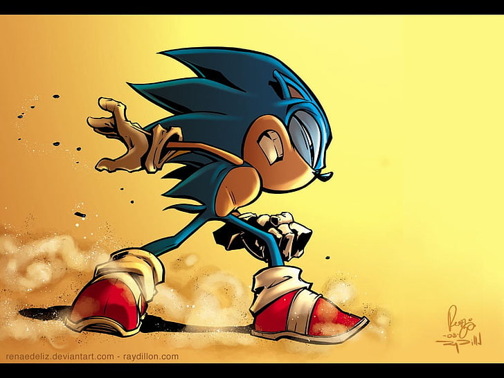 Wallpaper digital karakter sonik, Sonic, Sonic the Hedgehog, Wallpaper HD