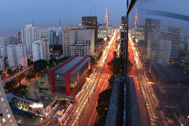 aerial view, art, brazil, building, city, landscape, masp, metropole, modern, museum, paulo, sao, urban, HD wallpaper