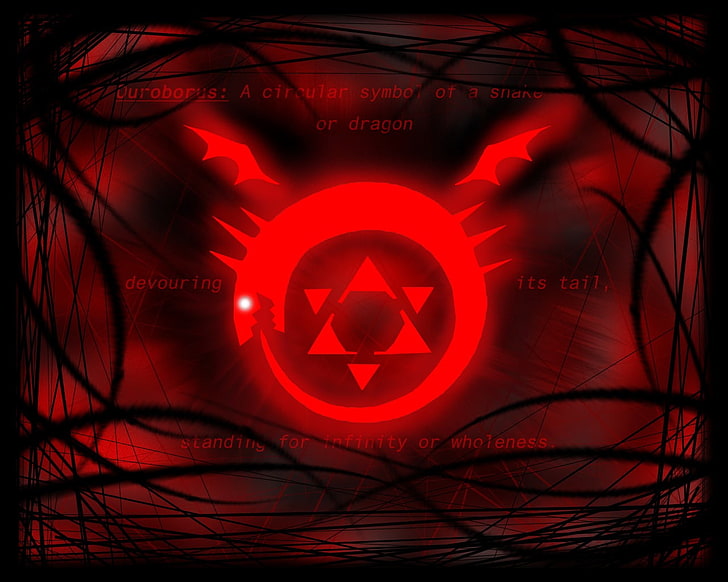 black and red computer tower, ouroboros, HD wallpaper