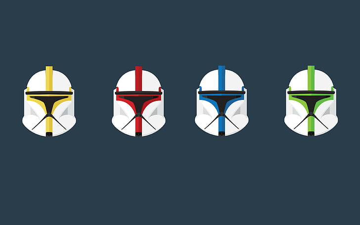 clone trooper clone commander minimalism star wars, HD wallpaper