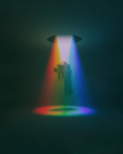  UFO, alien abduction, HD wallpaper HD wallpaper