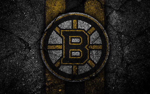 하키, 보스턴 브루 인스, 엠블럼, 로고, NHL, HD 배경 화면 HD wallpaper