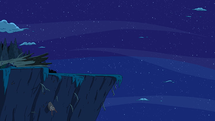 mountain cliff wallpaper, Adventure Time, cartoon, HD wallpaper