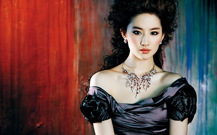 Liu Yifei ، ممثلة صينية ، امرأة ، امرأة سمراء ، liu yifei، خلفية HD