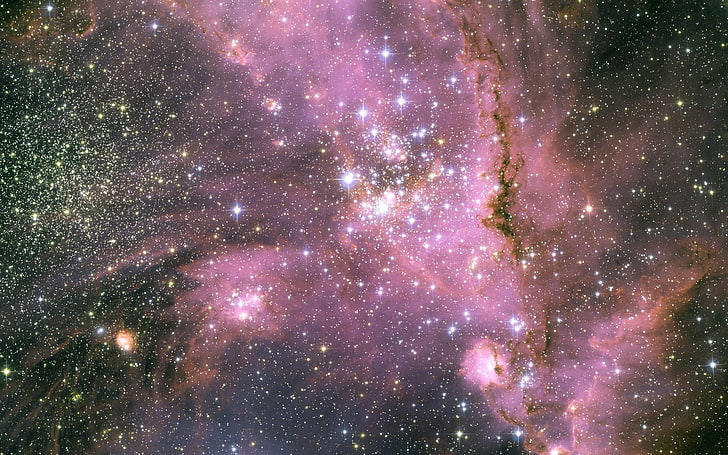 星雲の壁紙、星、ピンク、光、銀河、 HDデスクトップの壁紙