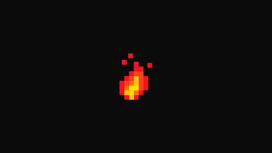 pixel, artista, fuoco, minimalismo, 8 bit, hd, Sfondo HD HD wallpaper