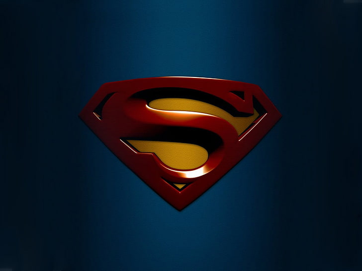スーパーマンのロゴの図 青 背景 壁紙 ロゴ 画像 スーパー