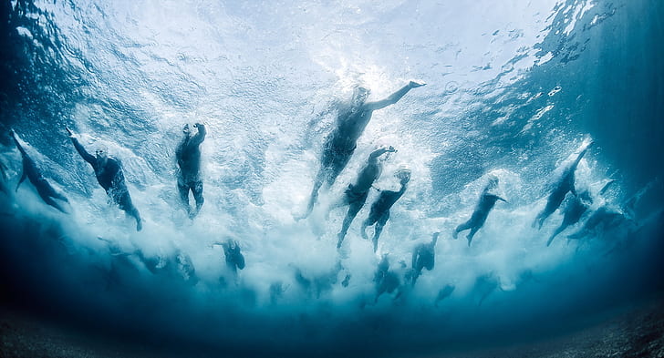 water, swim, sport, HD wallpaper