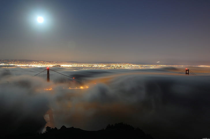 мост, мост Золотые Ворота, Сан-Франциско, HD обои