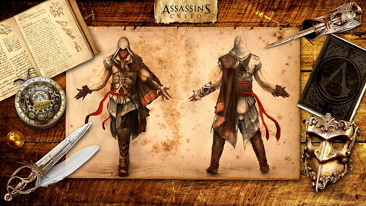 살인자, Ezio, 스텔스, 어 ass 신 크리드 2, HD 배경 화면