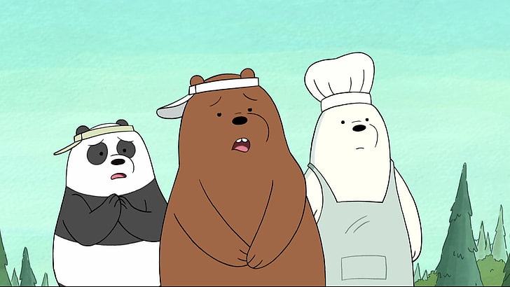 We Bare Bears, cartoon, HD wallpaper