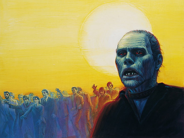 group of zombies painting, day of the dead, 1985, art, zombie, HD wallpaper