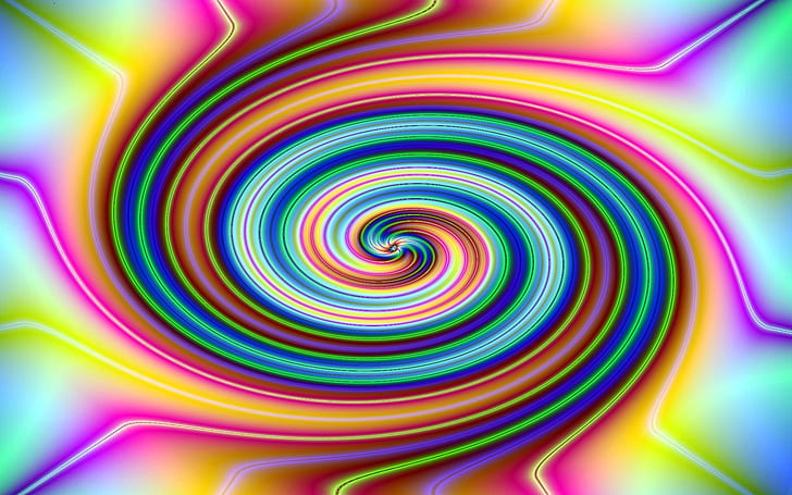 Colorful abstract vortex, Colorful, Abstract, Vortex, HD wallpaper